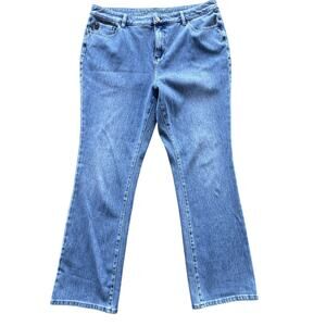 Belle by Kim Gravel Jeans Women Size 38 X 32 Straight Leg Ankle Blue